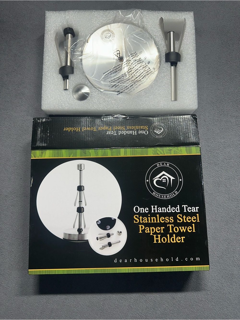 Stainless Steel Paper Towel Holder - Silver